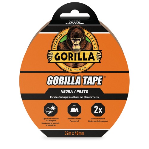 CINTA AMERICANA REFORZADA GORILLA TAPE NEGRA